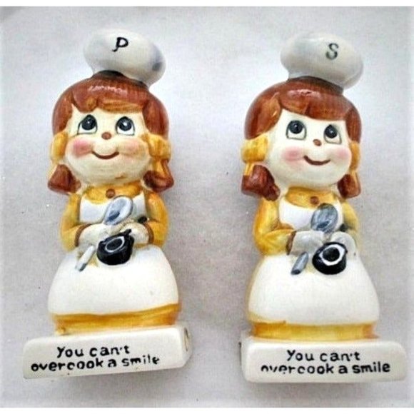 Vintage Josef Chef Cook Salt Pepper Shakers Kitchenware Kitchenalia Collectible - Picture 2 of 6